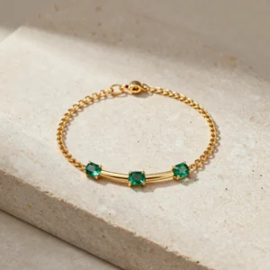 Emerald Bar Bracelet